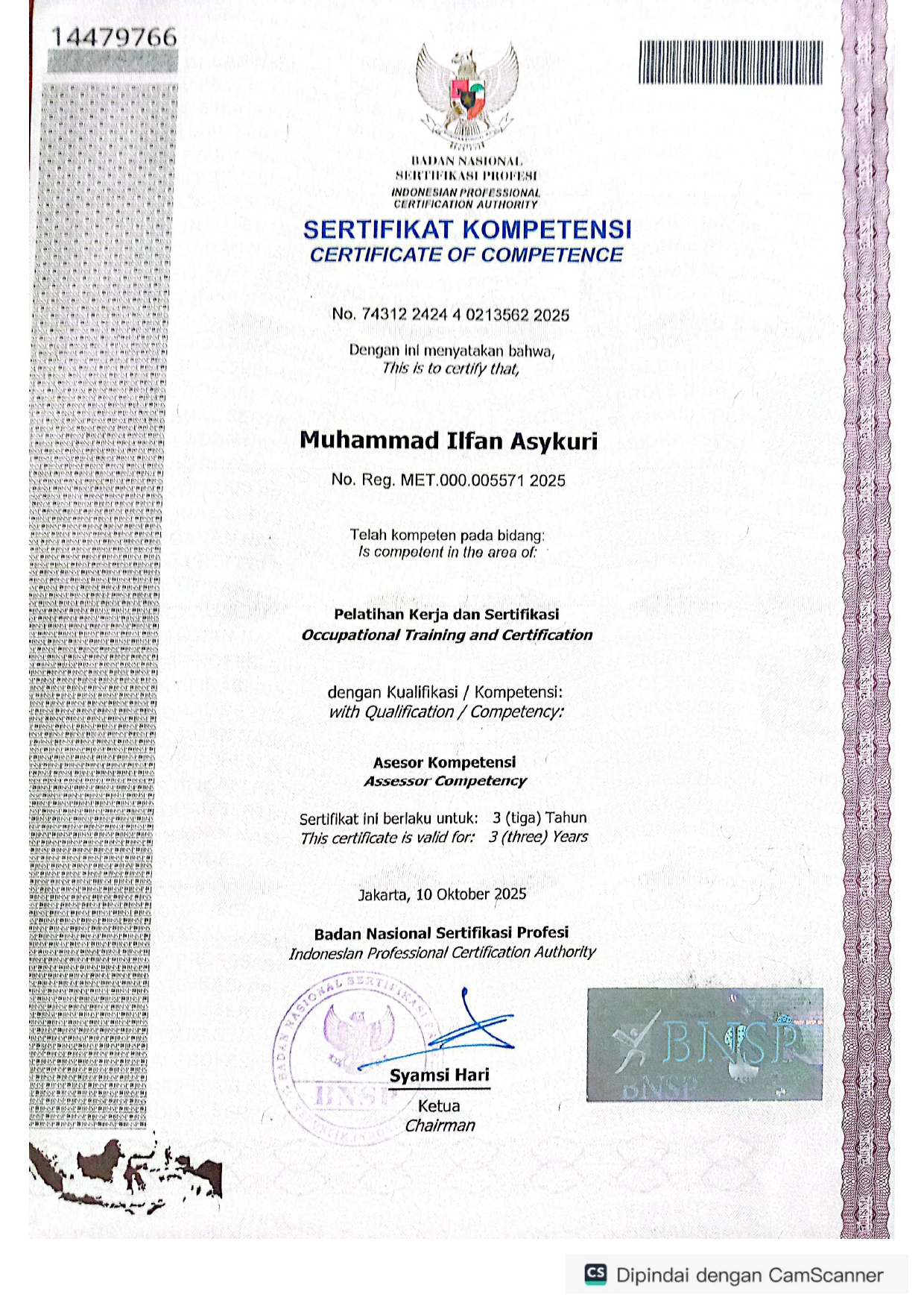 Asesor Kompetensi BNSP